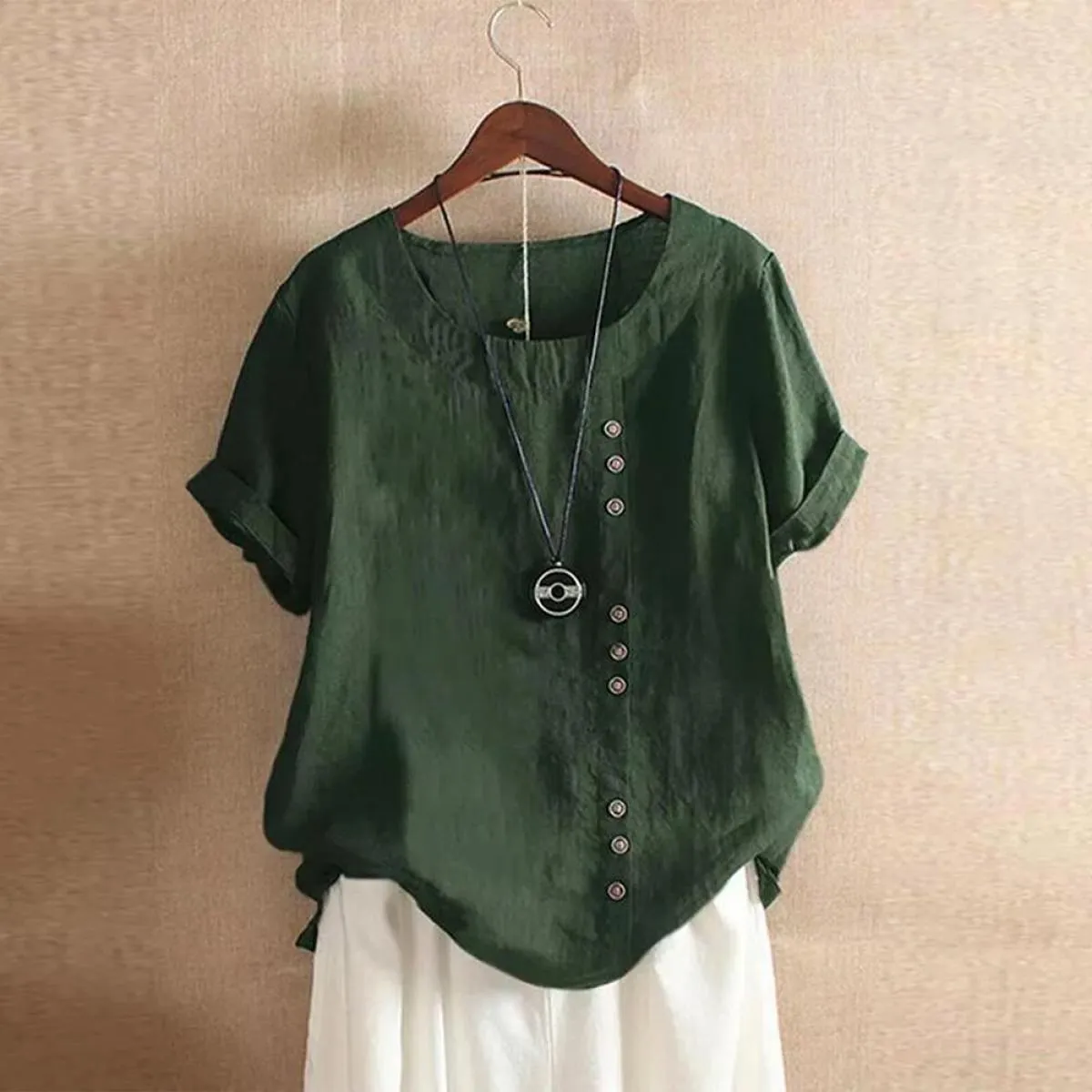 Abbigliamento da donna Camicette da donna T-shirt M5xl elegante bianca da donna