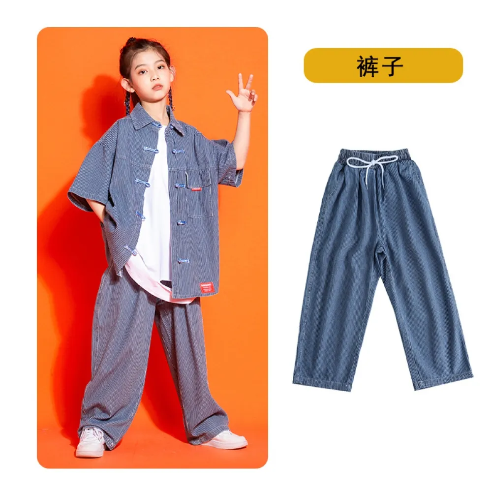 Abbigliamento trendy hip-hop per bambini Passerella Hiphop Abbigliamento da spettacolo per ragazzi Abiti hip-hop per ragazze Jac