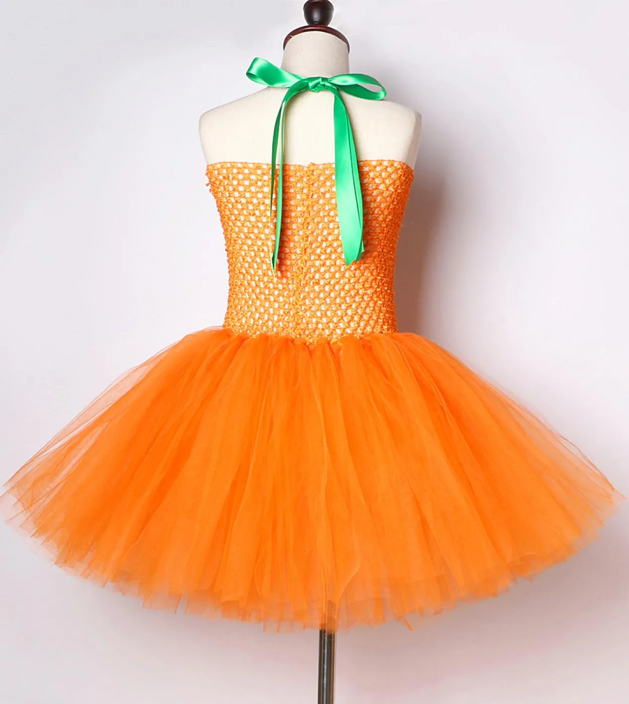 Abiti da zucca per neonate Vestito da tutu con cappello da strega Costume di Halloween per bambina Vestiti da zucca per carneval