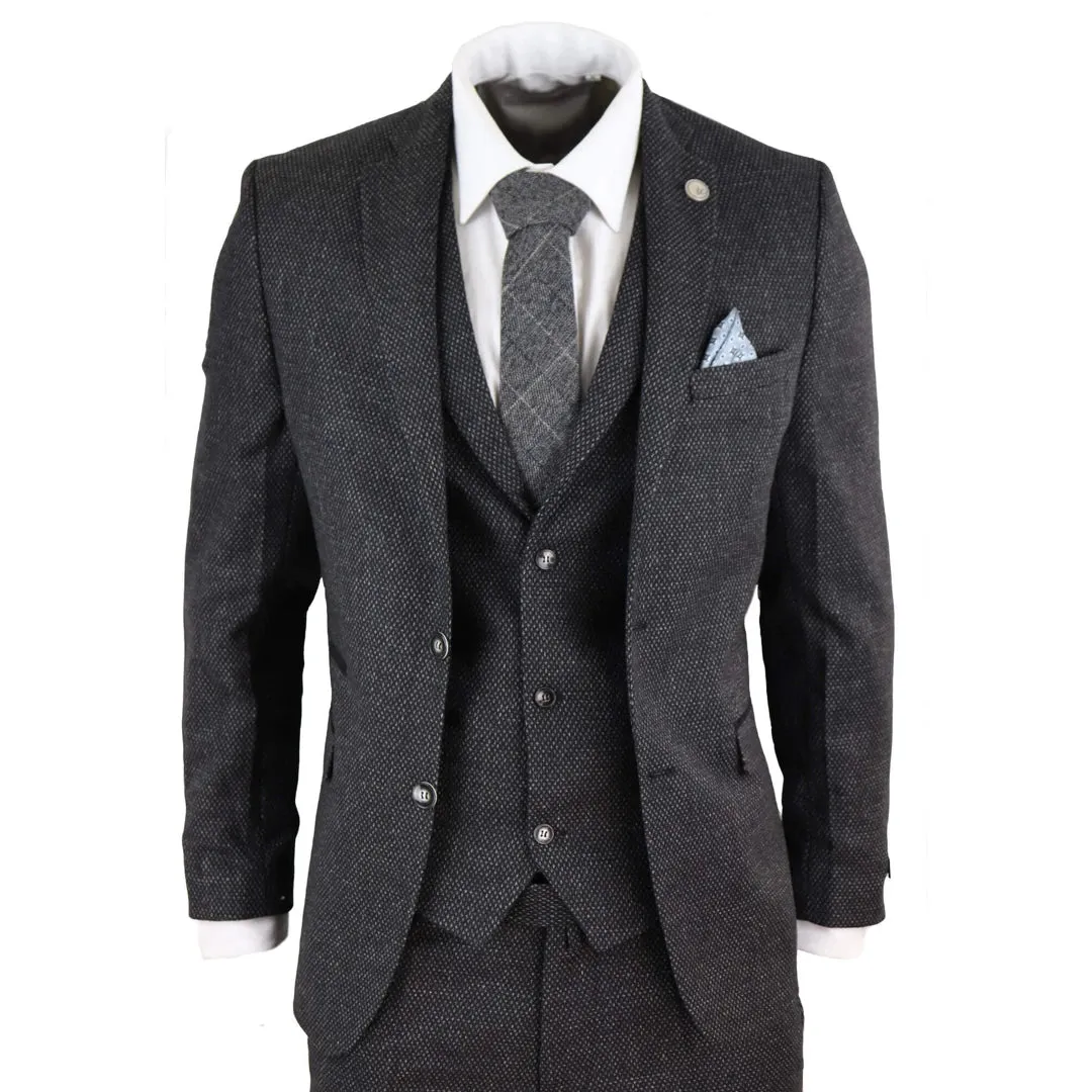 Abito 3 Pezzi Tweed Fatto Su Misura Blinders Stile Classico