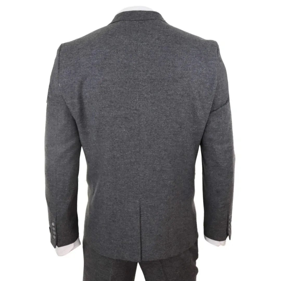 Abito Classico da Uomo 3 Pezzi in Tweed Retro Autentico Blinders 1920s
