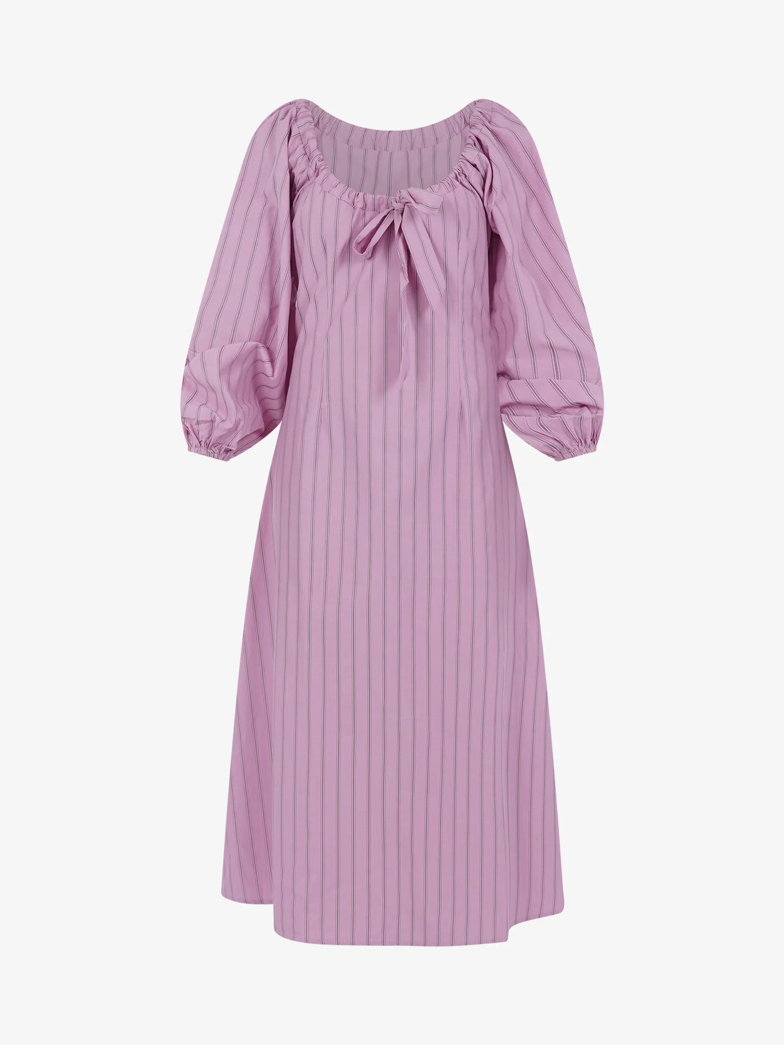Abito lungo AN4881 donna cotone rosa