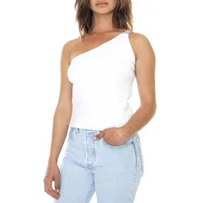 ARIES Rib Asymetric - Canotta Donna Bianca    