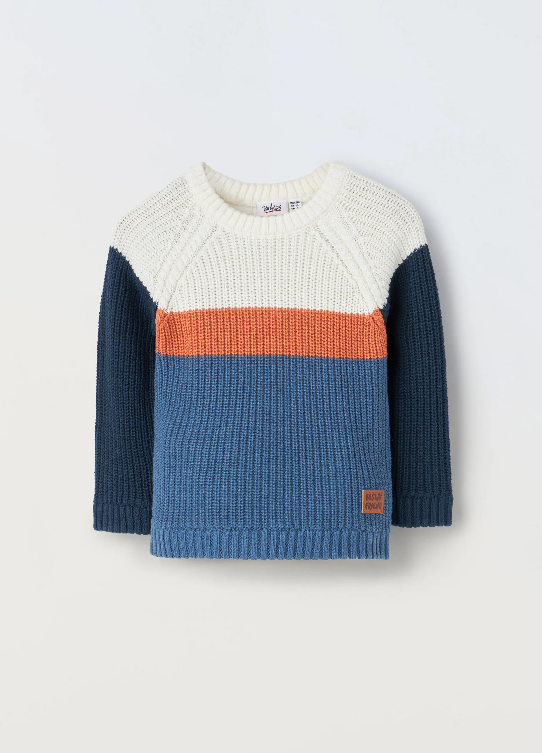 BLUKIDS  Maglione tricot in misto cotone neonato
