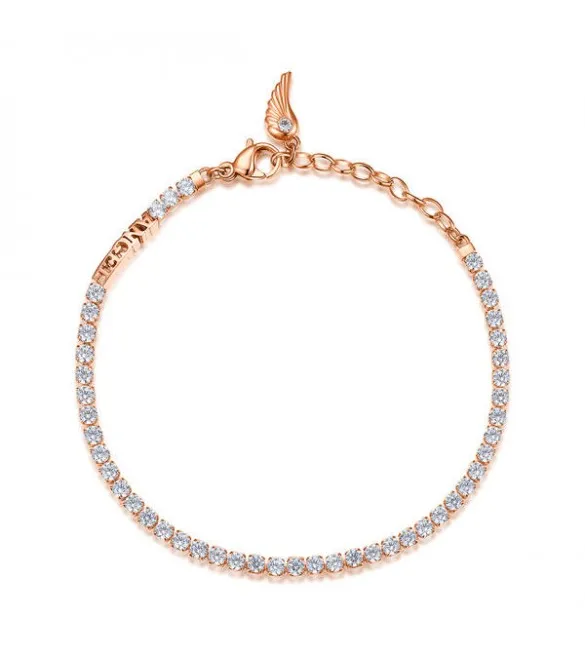 Bracciale Donna Gioielli Brosway Desideri in acciaio 316L pvd oro rosa con zirconi Protezione bei034