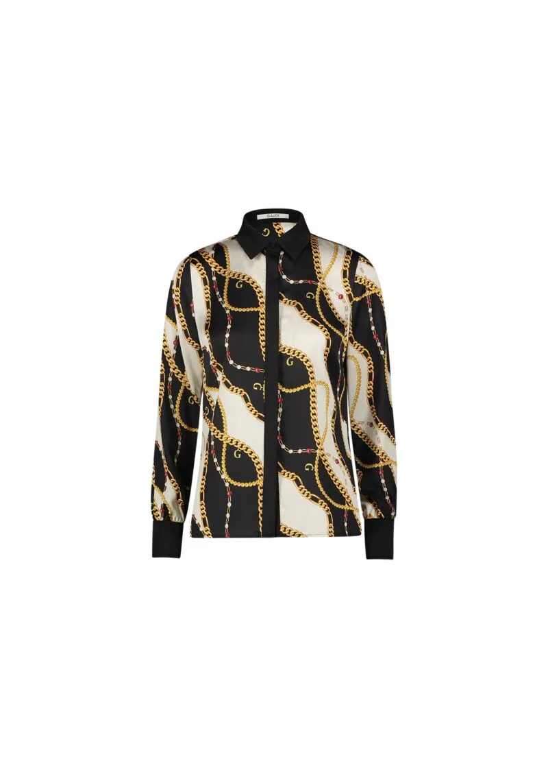 Camicia in raso stampato