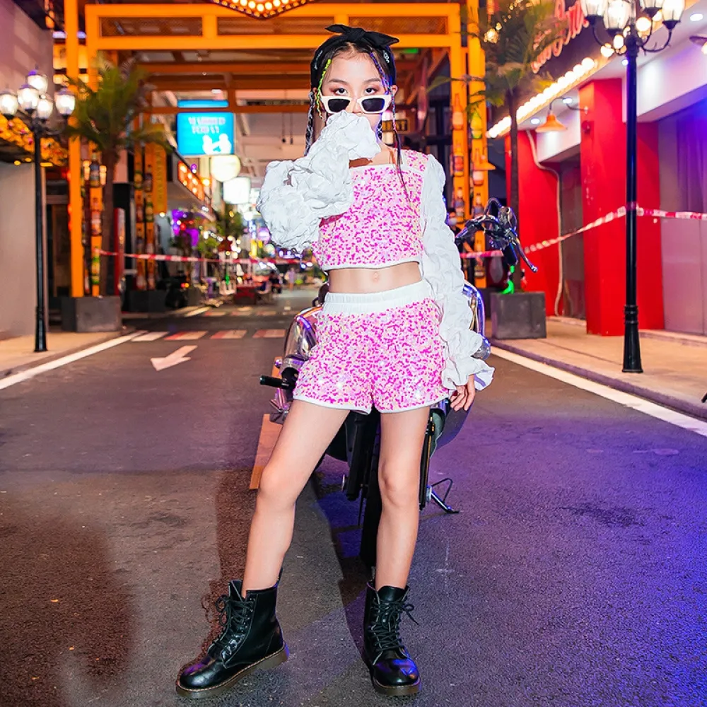 Capodanno Ragazze Passerella Modello Passerella Abbigliamento di moda Abbigliamento per danza jazz per bambini Abbigliamento di