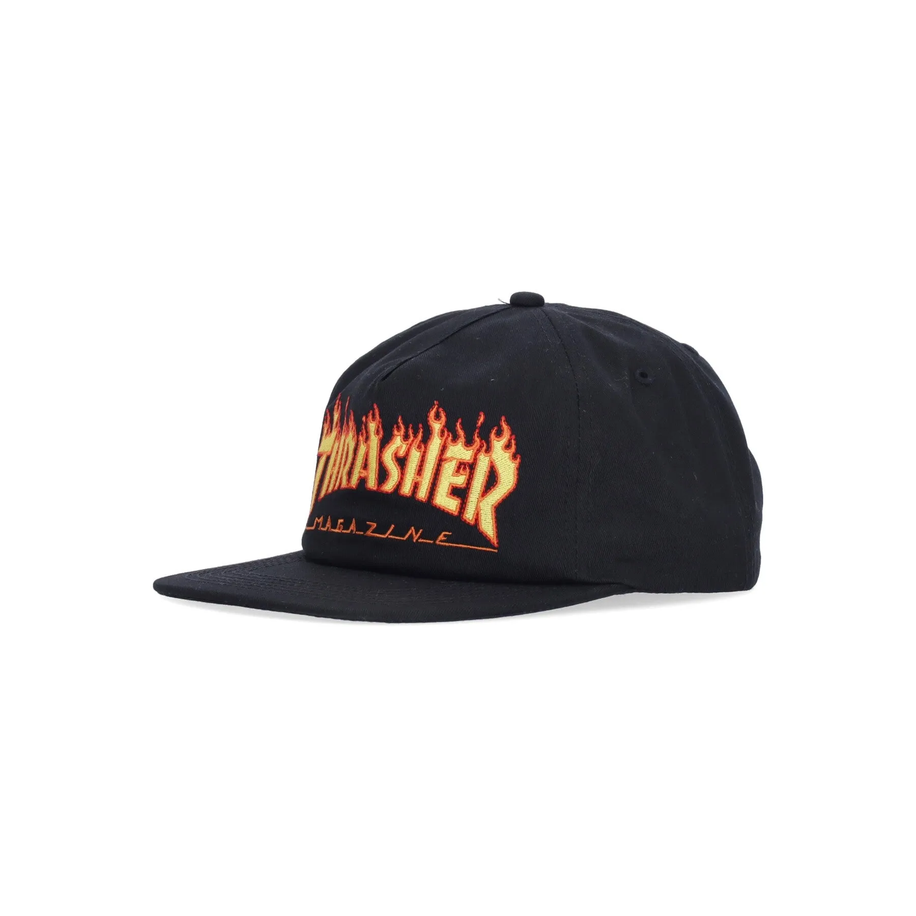 Cappellino Visiera Piatta Uomo Flame Embroidered Snapback Black