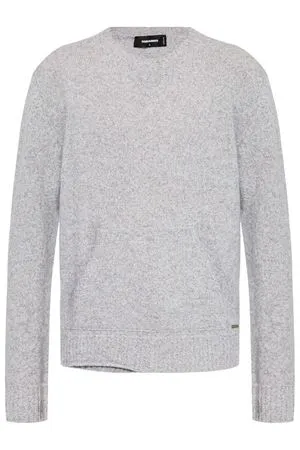 DSQUARED Abbigliamento,Maglieria Maglione in misto cashmere e lana grigio 