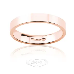 Fede Piatta Diana Vellutata 3,7 mm Oro Rosa