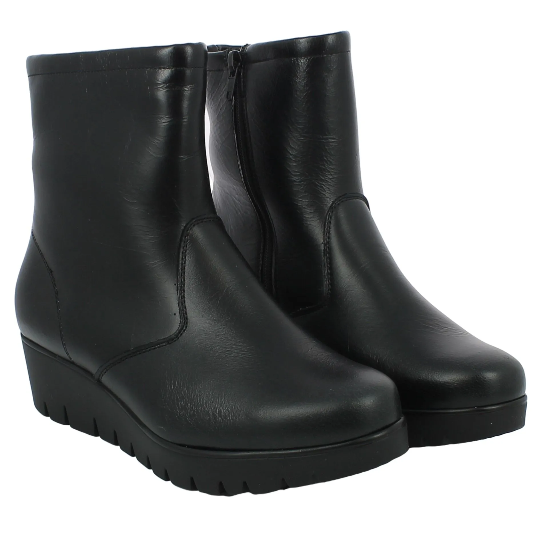Florance  Stivaletto in Pelle nera con Pelo interno 