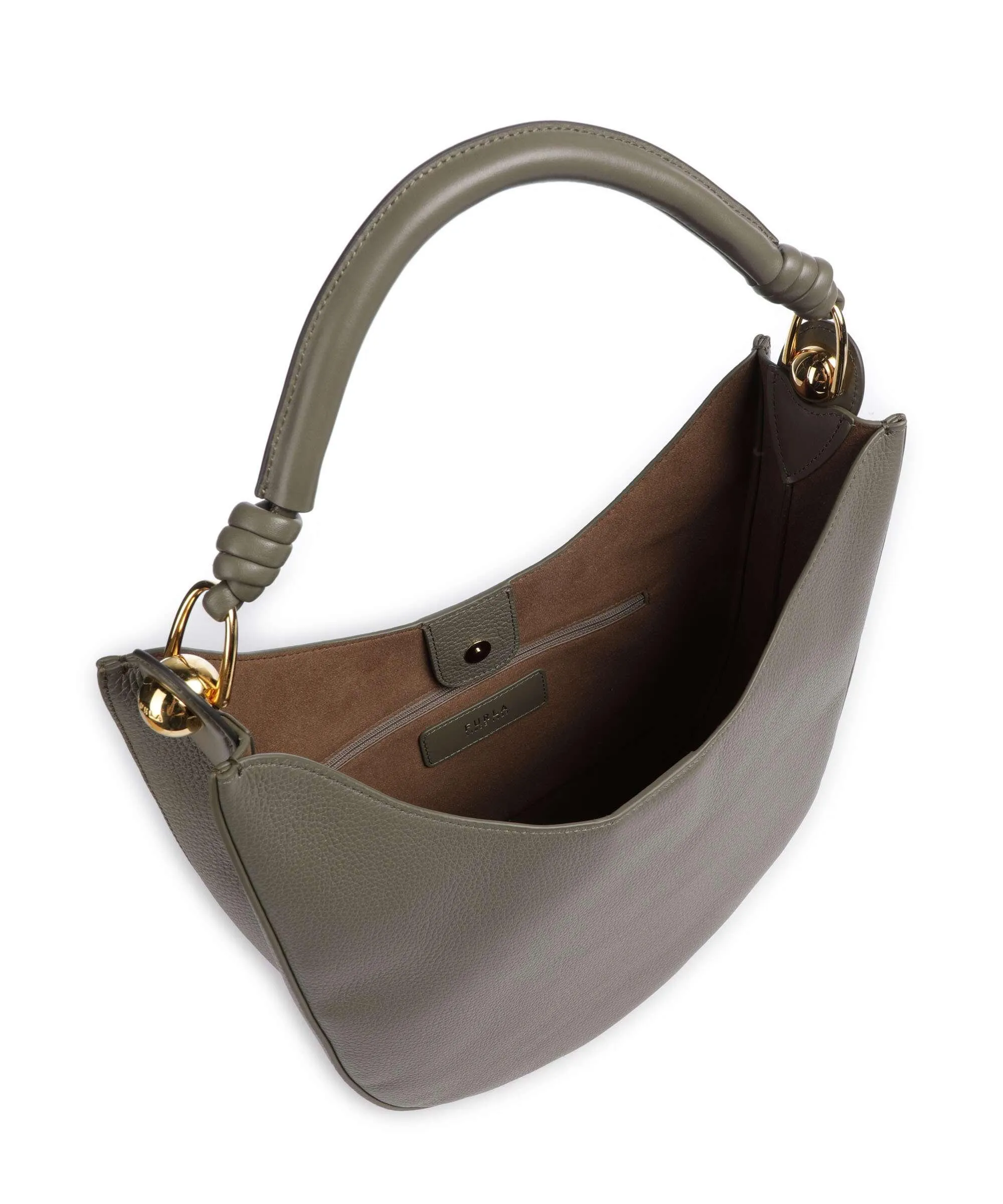  Furla Sfera L Borsa hobo pelle granulata cachi  
