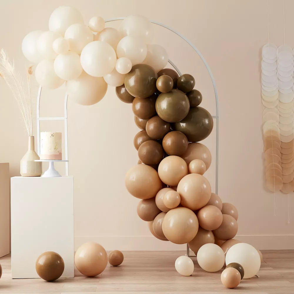 Ghirlanda di palloncini Marrone e Nudo 70 pezzi