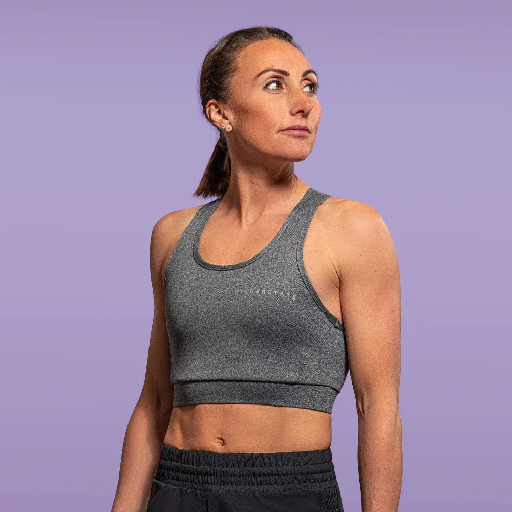 Higher State Marl per donna Low Impact Crop Top