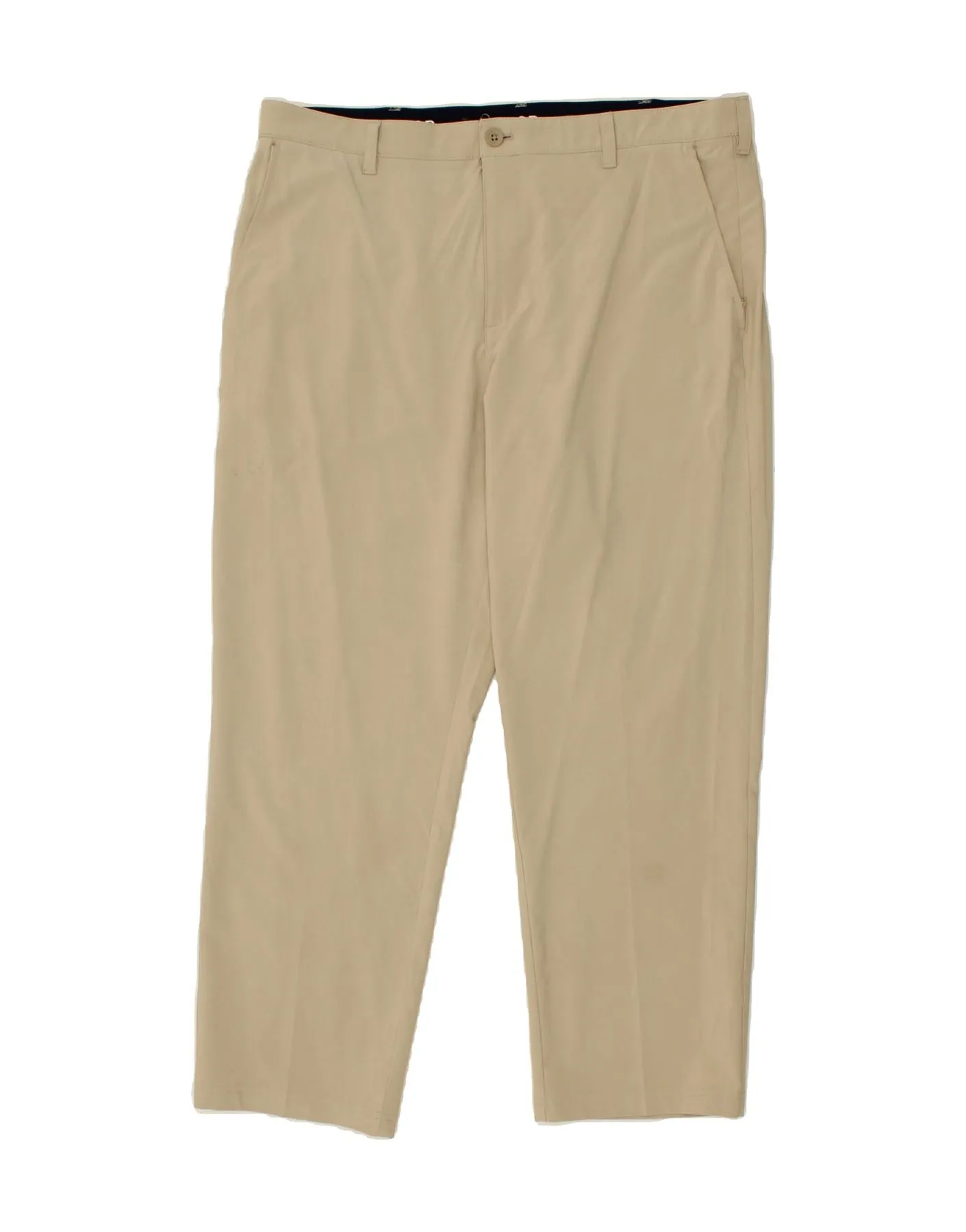 IZOD Mens Golf Straight Chino Trousers W40 L30 Beige Polyester