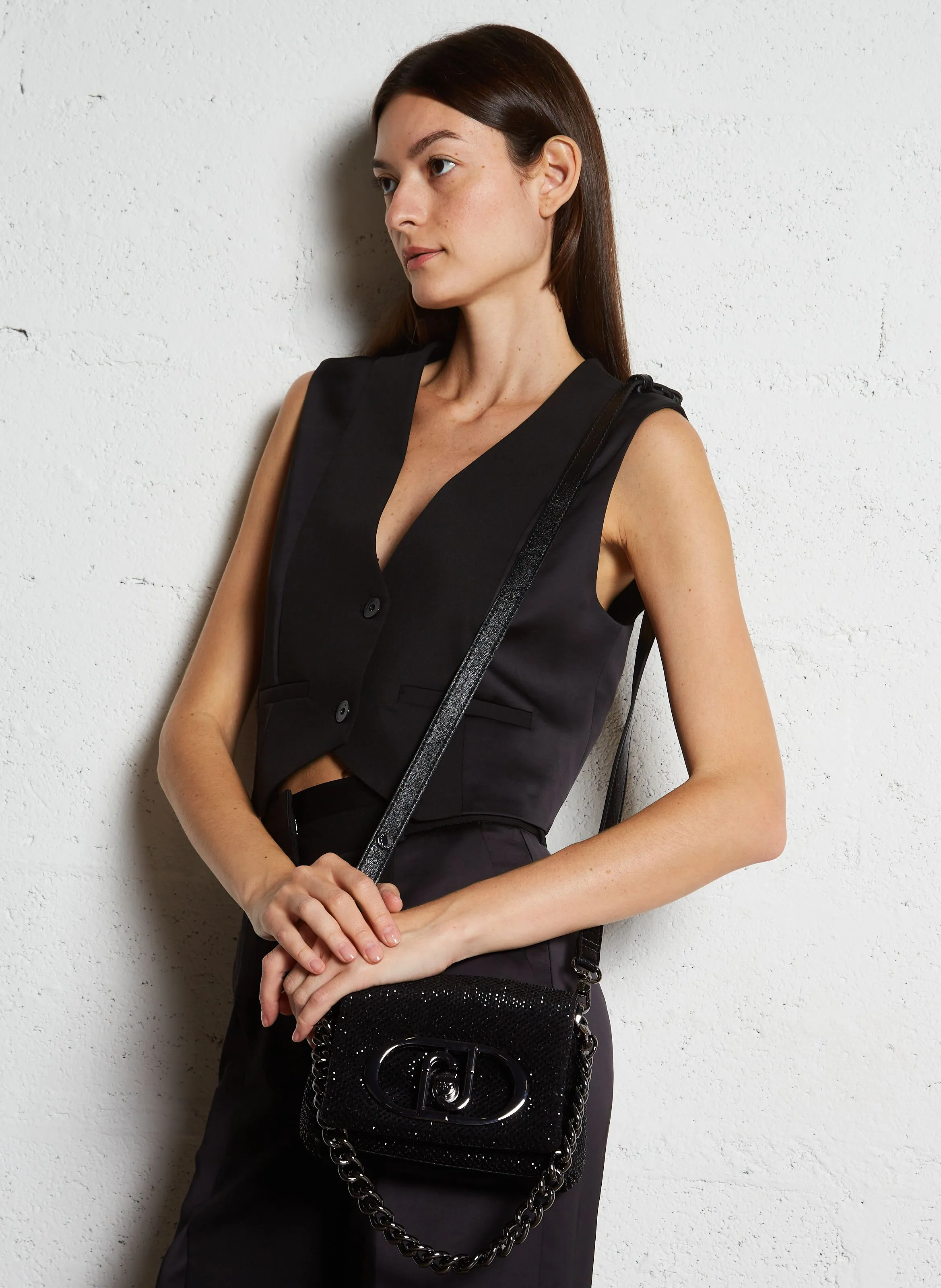  LIU JO   Borsa con strass | Nero