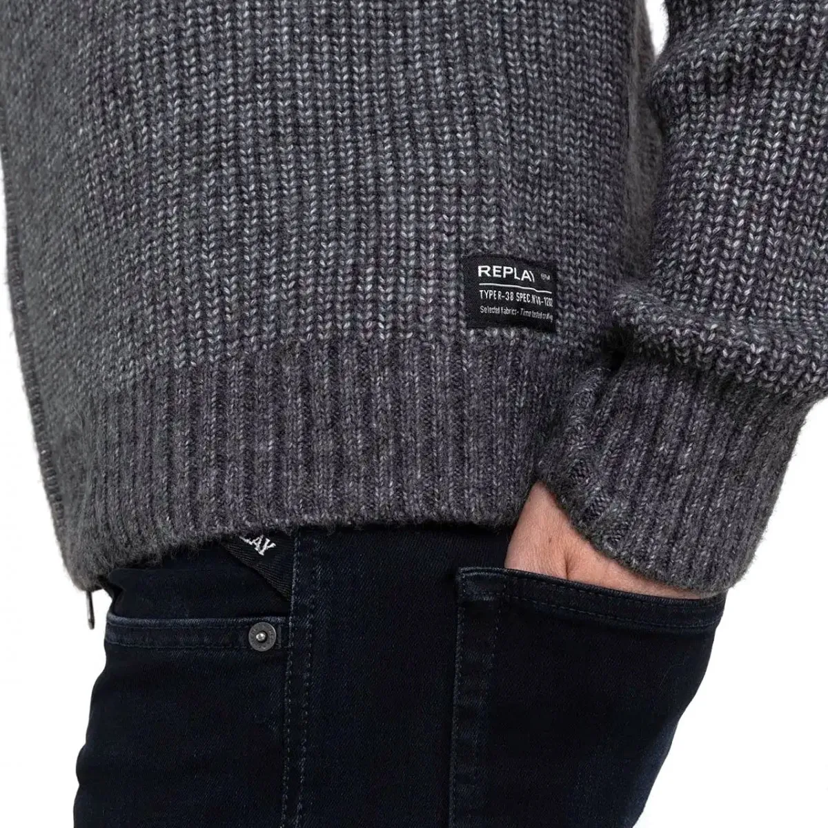 Maglia Regular Fit Dark Grey Melange