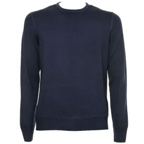 Maglione girocollo in filati di lana vergine 