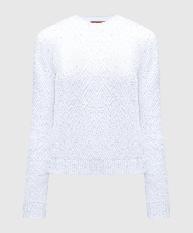 Missoni Maglione bianco con motivo di paillettes DS23WN01BK025E