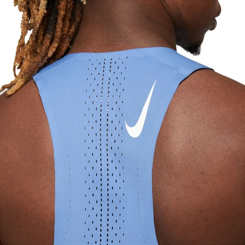 Nike Canotta Running Aeroswift Polar Blu Uomo