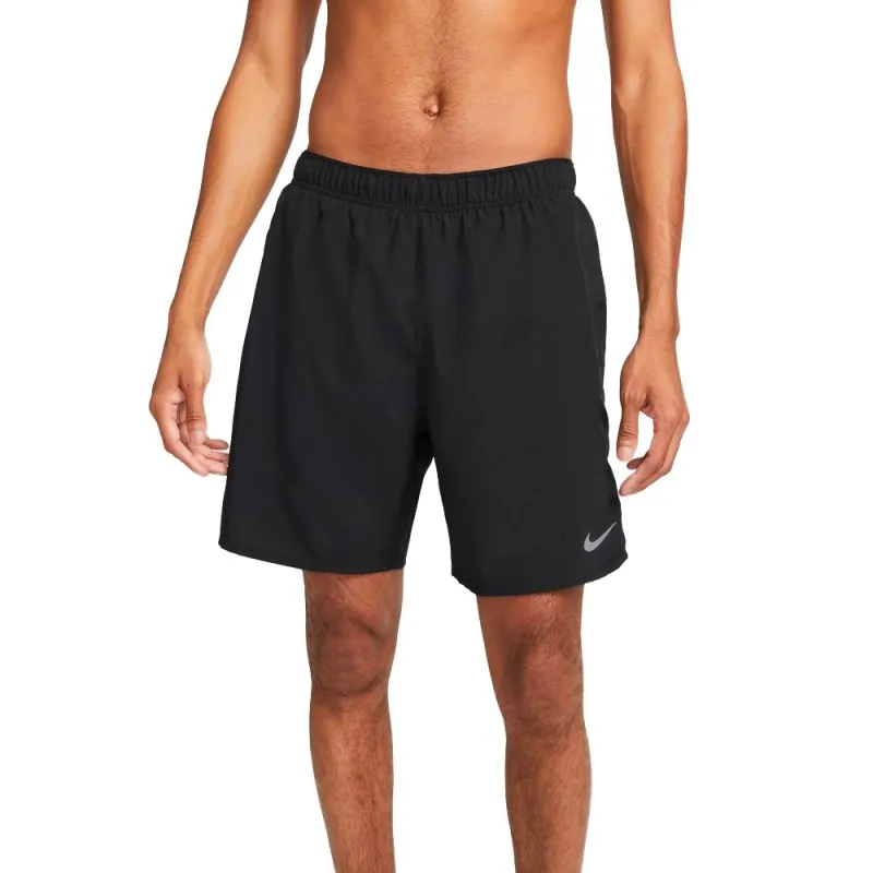Nike Pantaloncini Running Df Challenger 7 Inch 2In1 Nero Reflective Argento Uomo