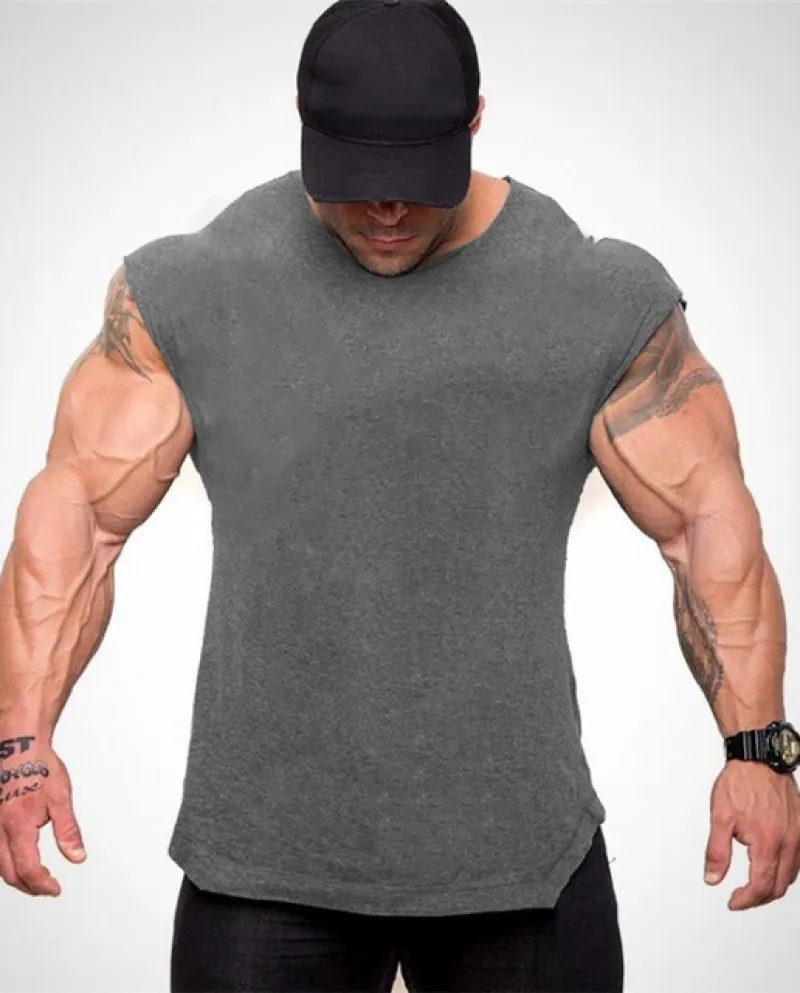 Nuovo marchio Palestra Bodybuilding Abbigliamento Allenamento Camicia senza maniche Fitness Canotte Uomo Abbigliamento sportivo
