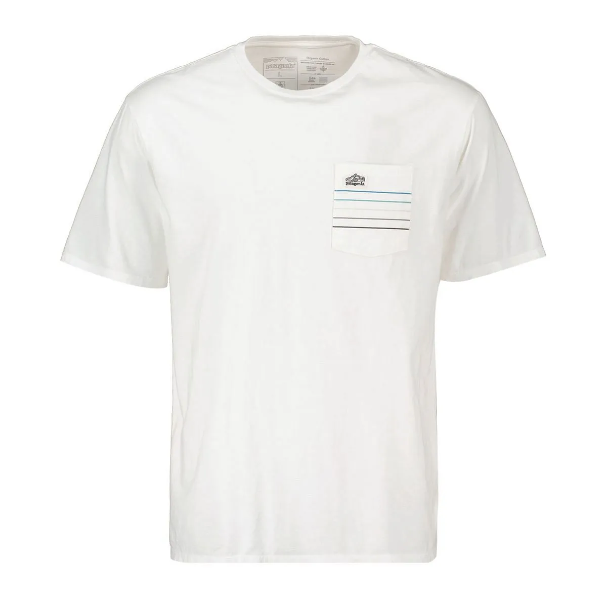     PATAGONIA T-SHIRT LINE LOGO RIDGE STRIPE ORGANIC POCKET  