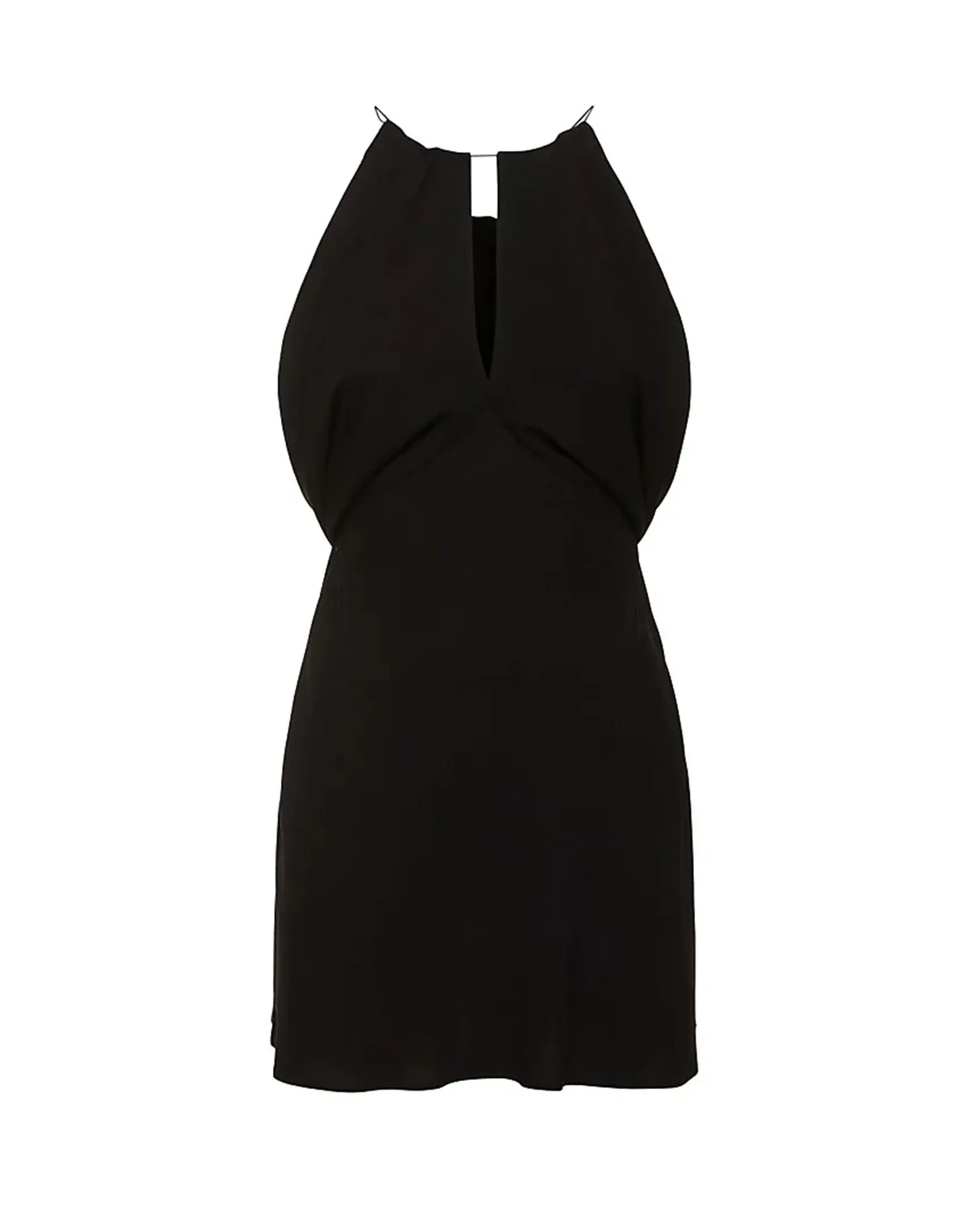 PHILOSOPHY Mini Abito Svasato in Light Crêpe Nero