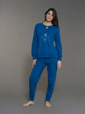 Pigiama con scollo a goccia in interlock di cotone - Set Sail