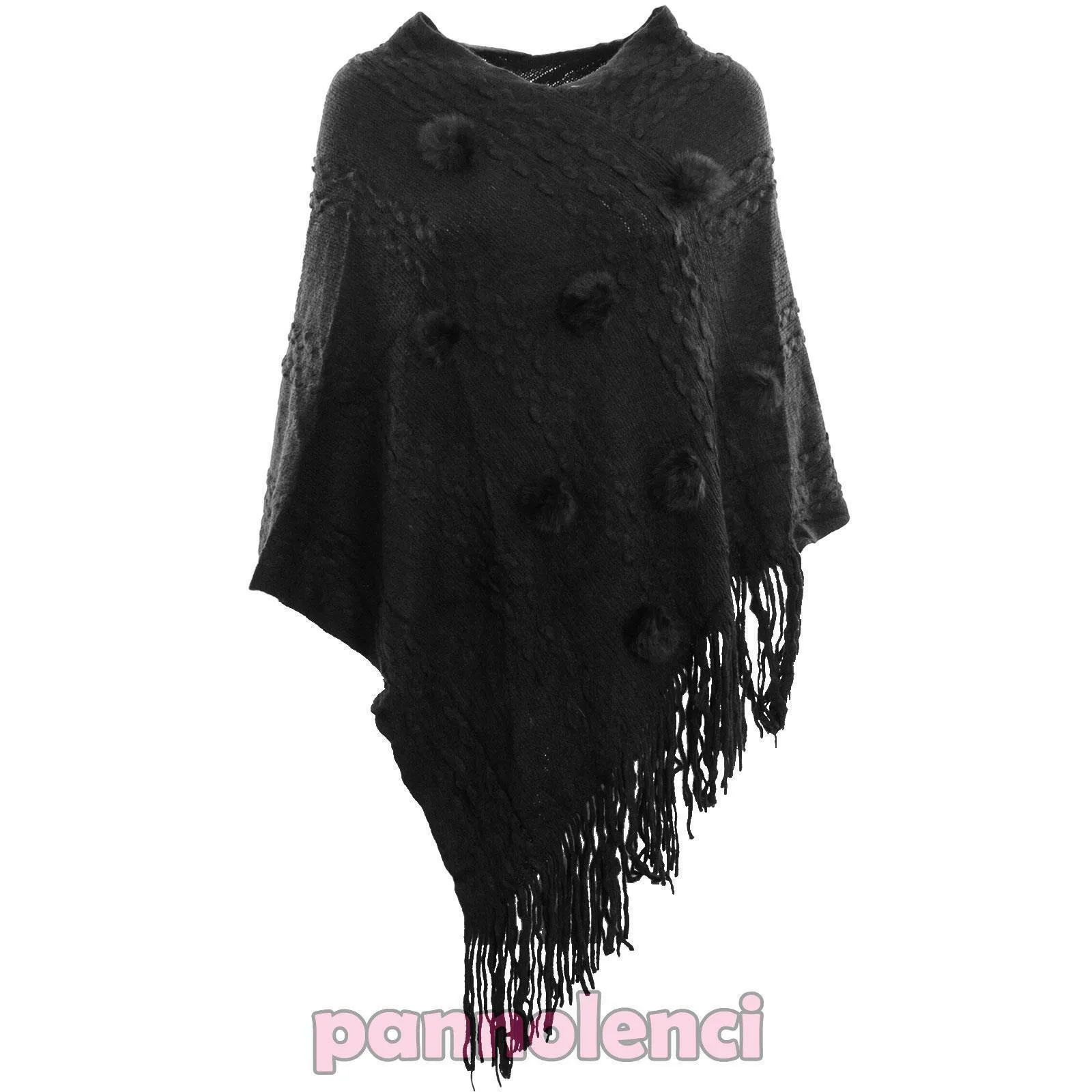 Poncho donna coprispalle mantella W-7071