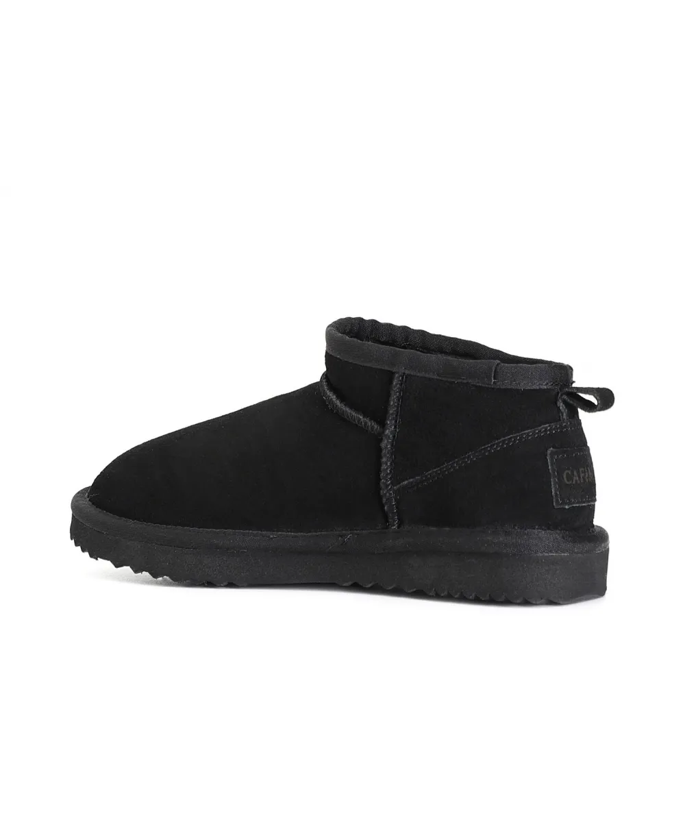 Stivaletto Alla Caviglia In Pelle Scamosciata Nero