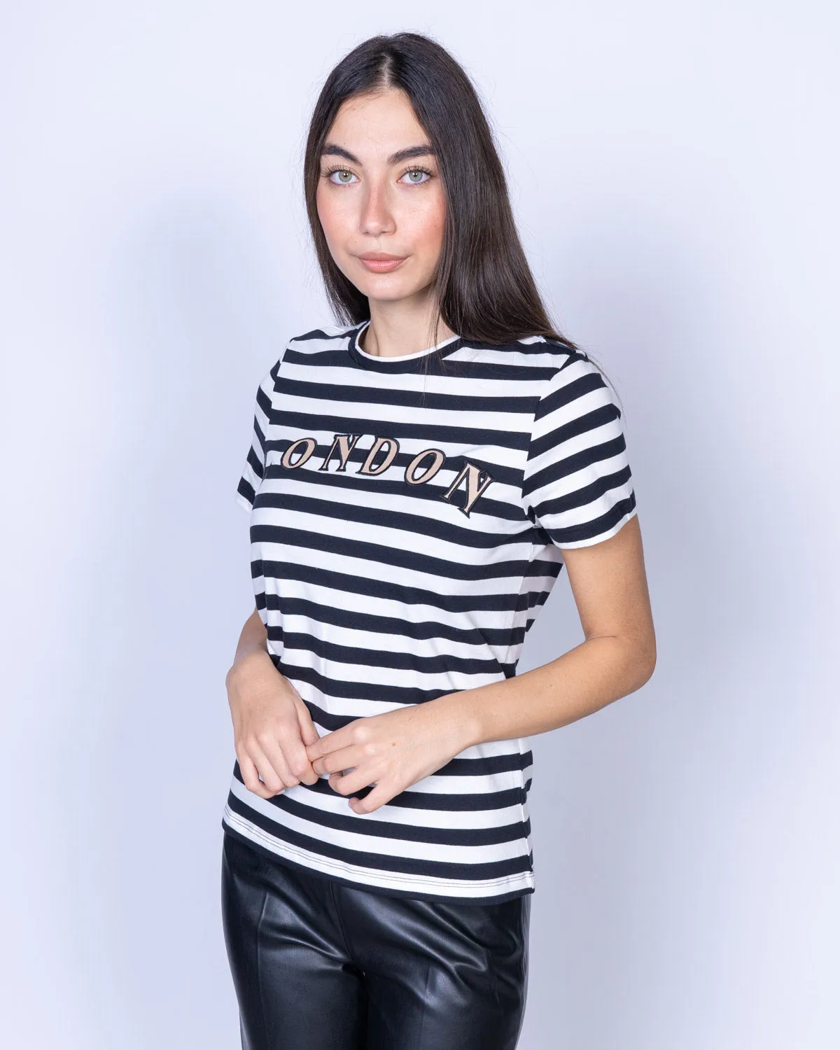 T-SHIRT FIRA NERO/BIANCO