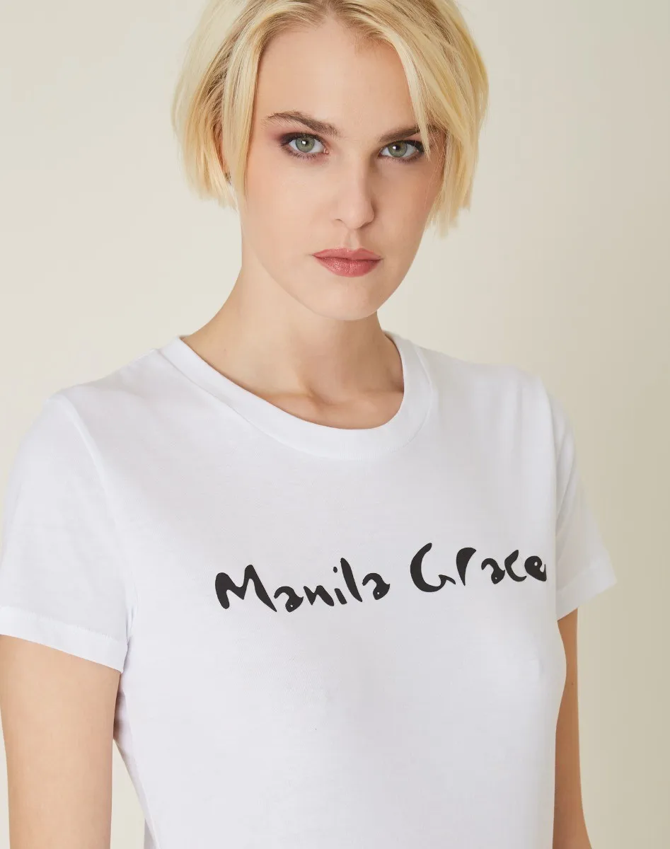  T-SHIRT GIROCOLLO CON STAMPA LOGO