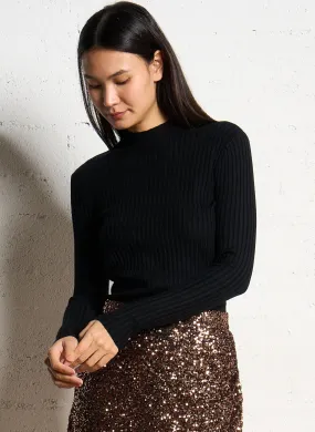  THE KORNER   Maglione con collo a camicia | Nero